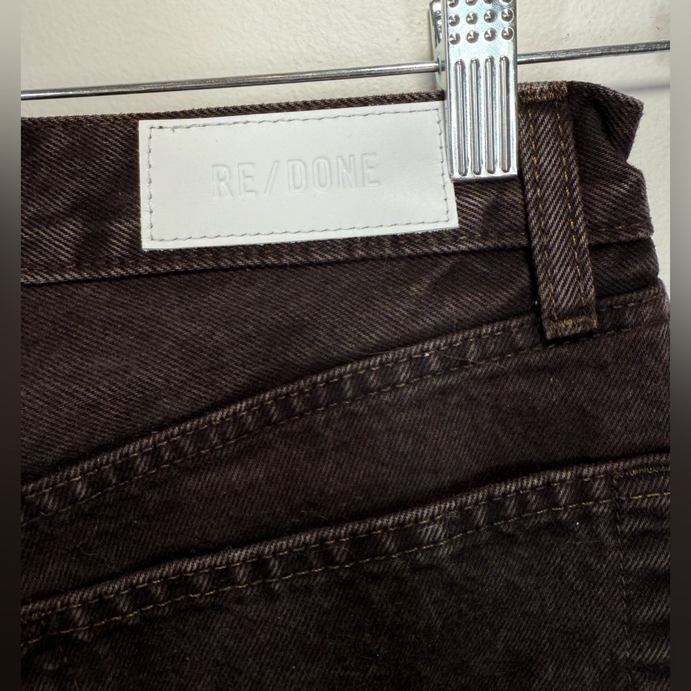 NWOT Re/Done Women’s 70s High Rise Skinny Boot Size 26 in Cocoa - Picture 9 of 10